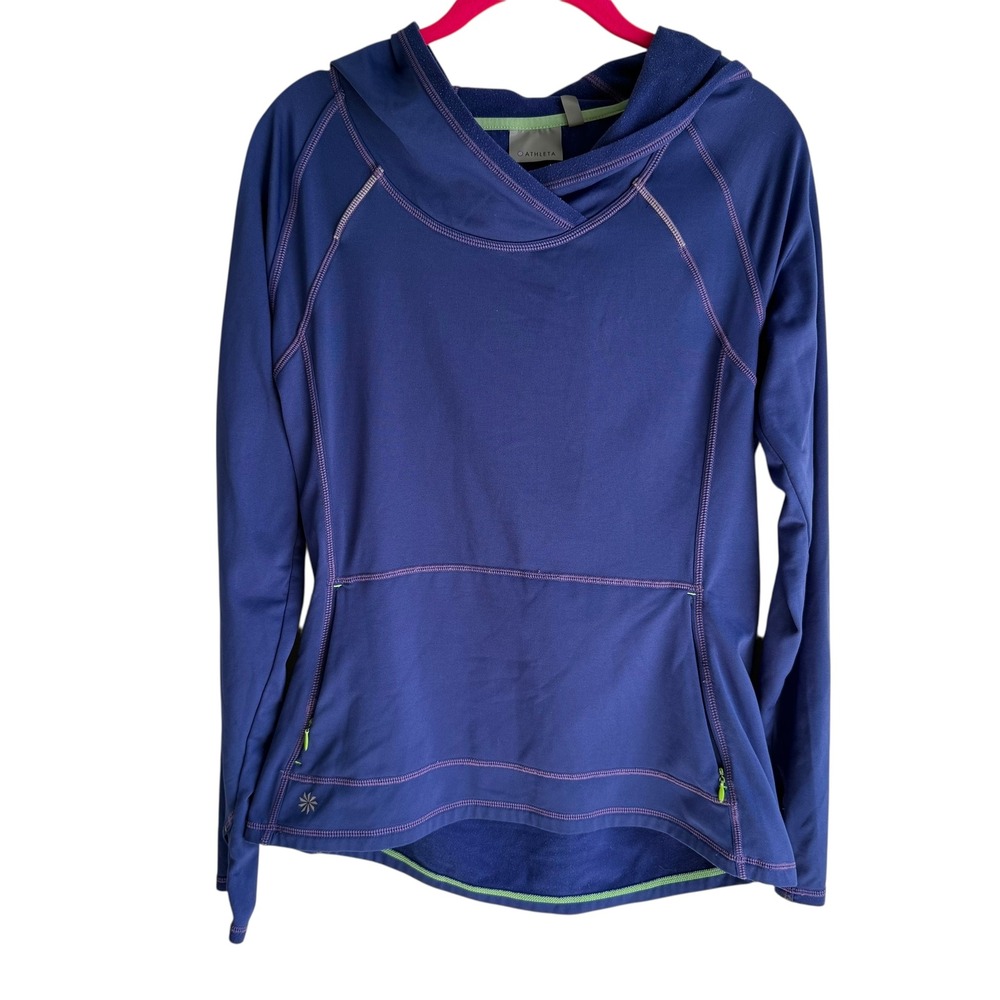 ATHLETA Purple Pushtec Wrap Front Ladies‎ Hoodie, M